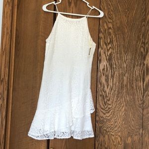 She&Sky lace white mini dress size small